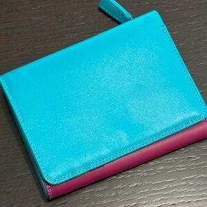Vibrant Blue and Pink Wallet